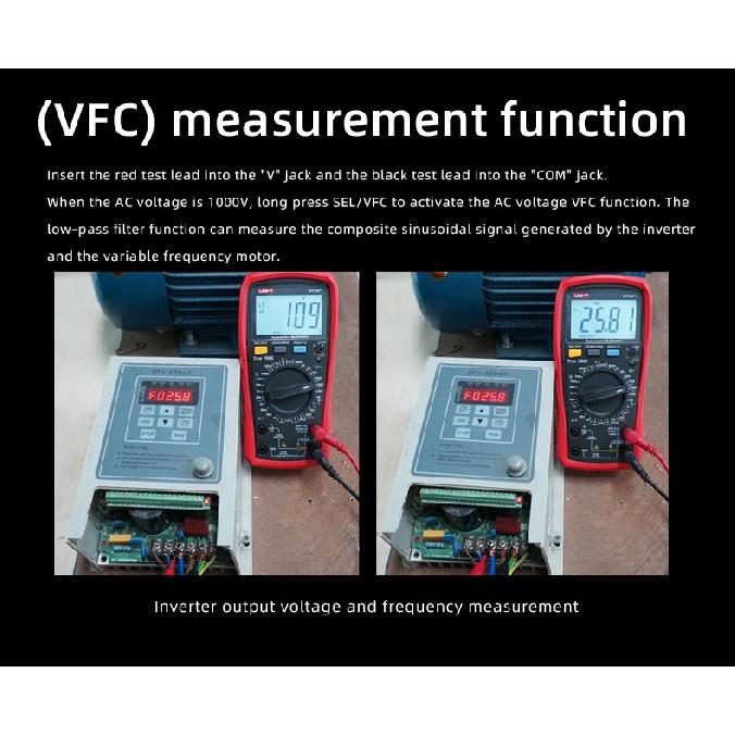 UNI-T Digital Multimeter UT105+ UT107+ True RMS VFC AC DC Temperature Frequency Duty Cycle Diode Triode Automotive Multimeter