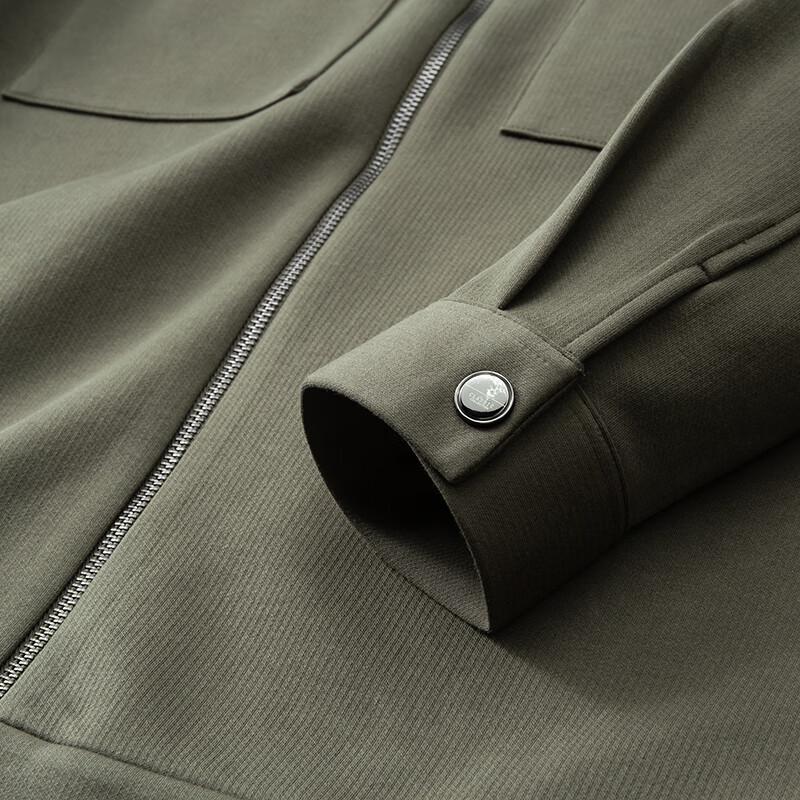 Dibenze Men's Plus Size Stand Collar Zip-Up Sweatshirt