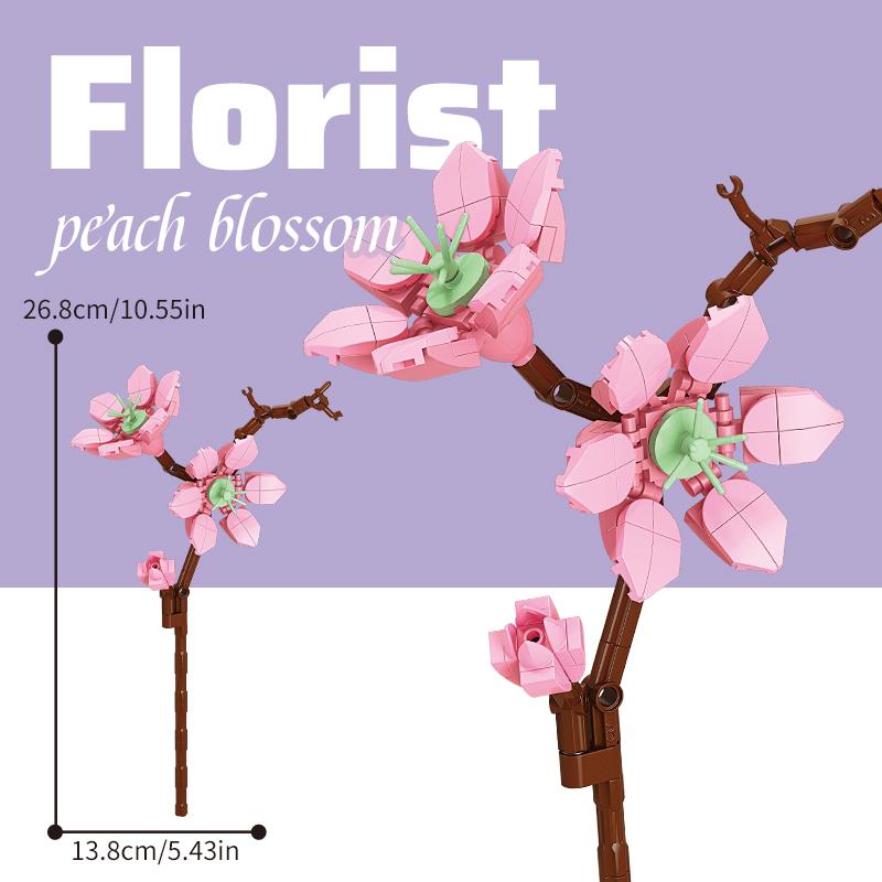 Children's Puzzle Small Particle Patchwork Wooden Flower Simulation Wooden Flower Patchwork Home Decoration Model