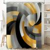 Modern Black Grey Yellow White Geometric Shower Curtain Waterproof Bath Room Decor Home Decoration Customizable Size Options Ava
