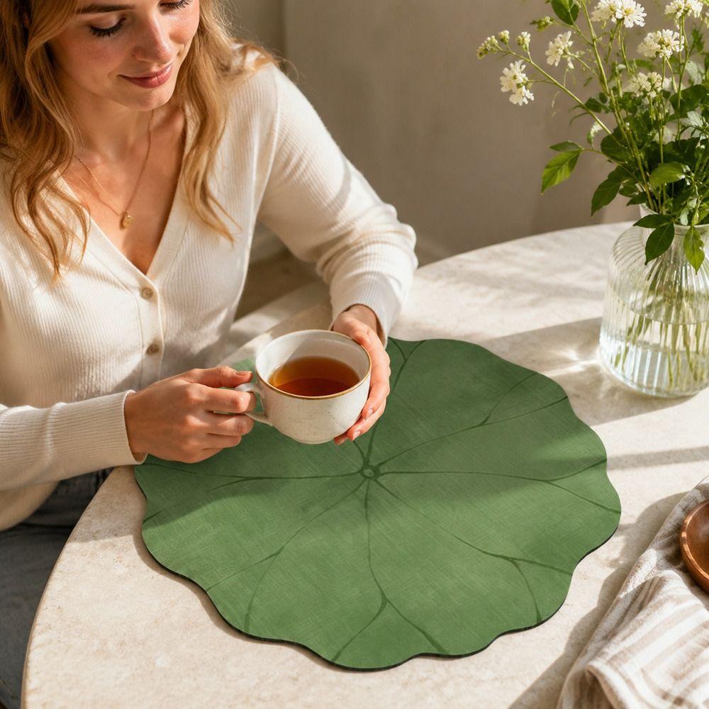 Silicone Lotus Cup Coaster Quick-drying Tea Ceremony Mat Water Absorbent Pad for Home Decor
