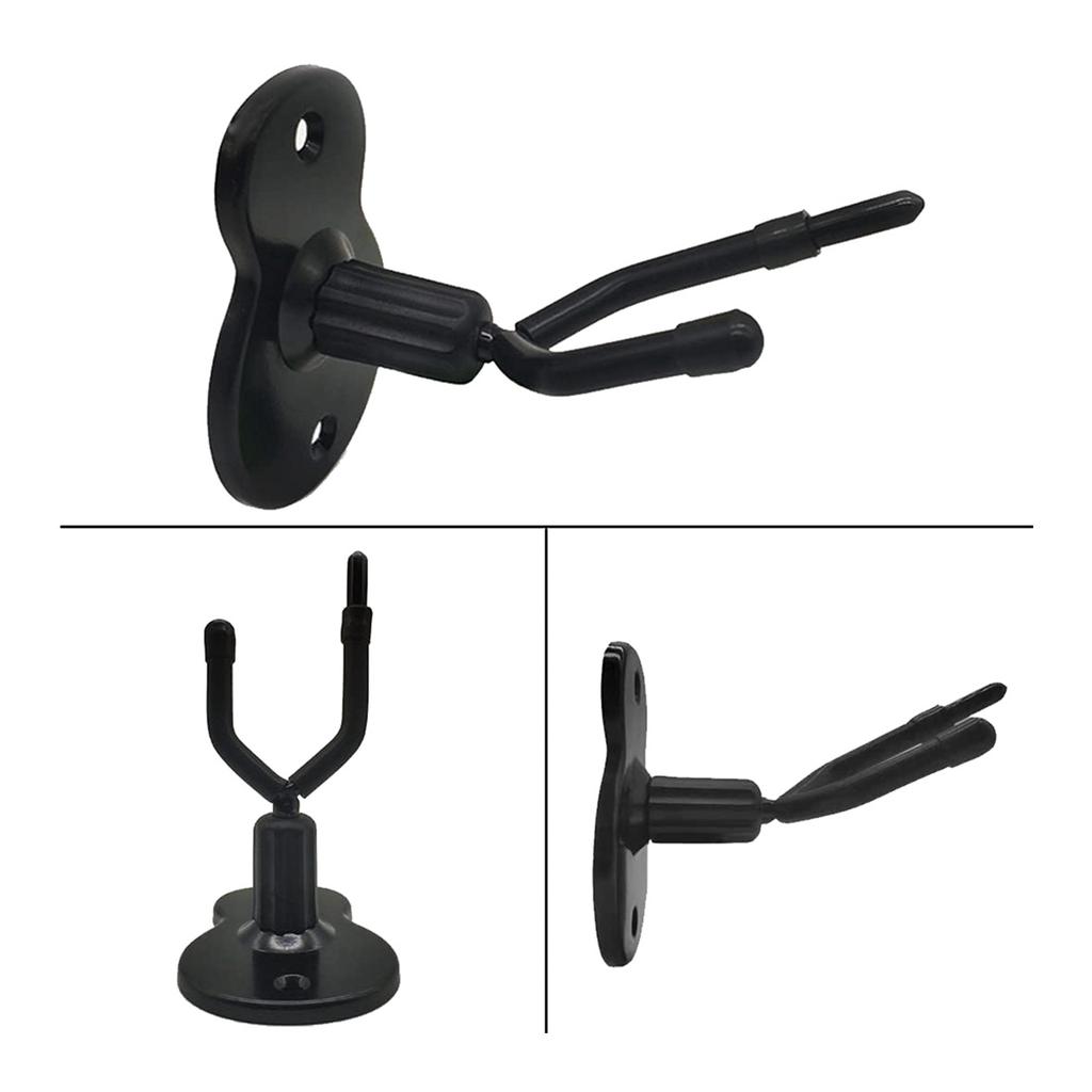 Violin Hanger Wall Mount Hook Violin Viola Hanger with Bow Hook (Iron Base) 2 Pack, for Violin Display Stand, Shelf,