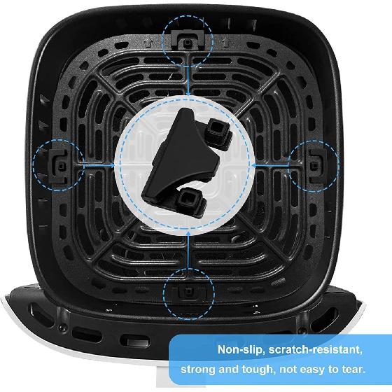 8PCS Air Fryer Rubber Feet for tants Vortex Cosori Air Fryer Tray, Professional Air Fryer Rubber Bumper Replacement Parts, Rubber Tabs, Rubber Tips
