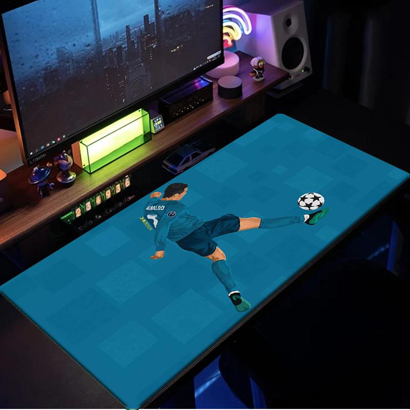 Ronaldo's Fiery Celebration mouse pad, rubber base, esports desk mat, mouse pad for gamers and office use, gaming desk , easy to clean mat