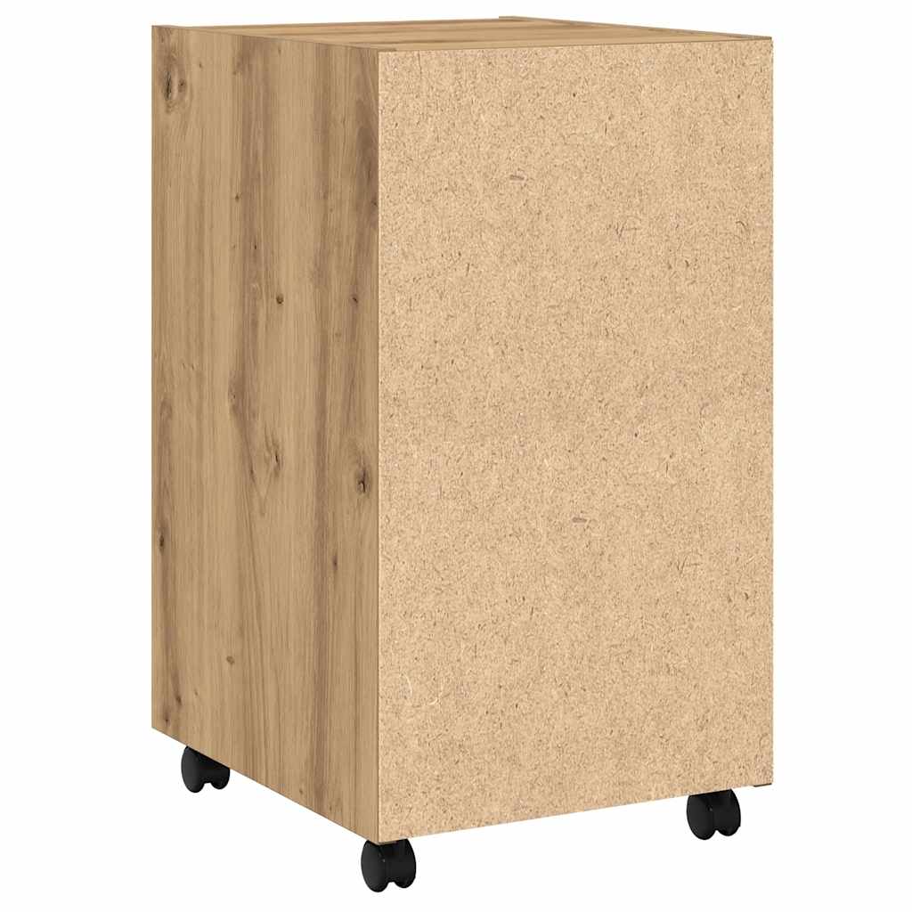 Cabinet on Casters Artisan Oak Finish 33 x 38 x 60 cm Engineered Wood