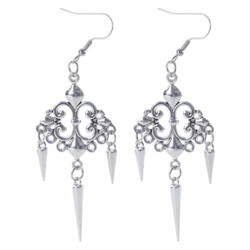 Brincos Góticos Vintage Pendentes Moda Vitoriana Punk Cone Espetado Brincos de Tachas Acessório de Joalheria Gótica para Mulheres