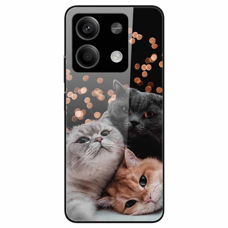 For Redmi Note 13 Pro 5G Case Tempered Glass Hard PC Phone Back Cover for Xiaomi Redmi Note13 5G Note 13Pro 5G Funda Shell Coque