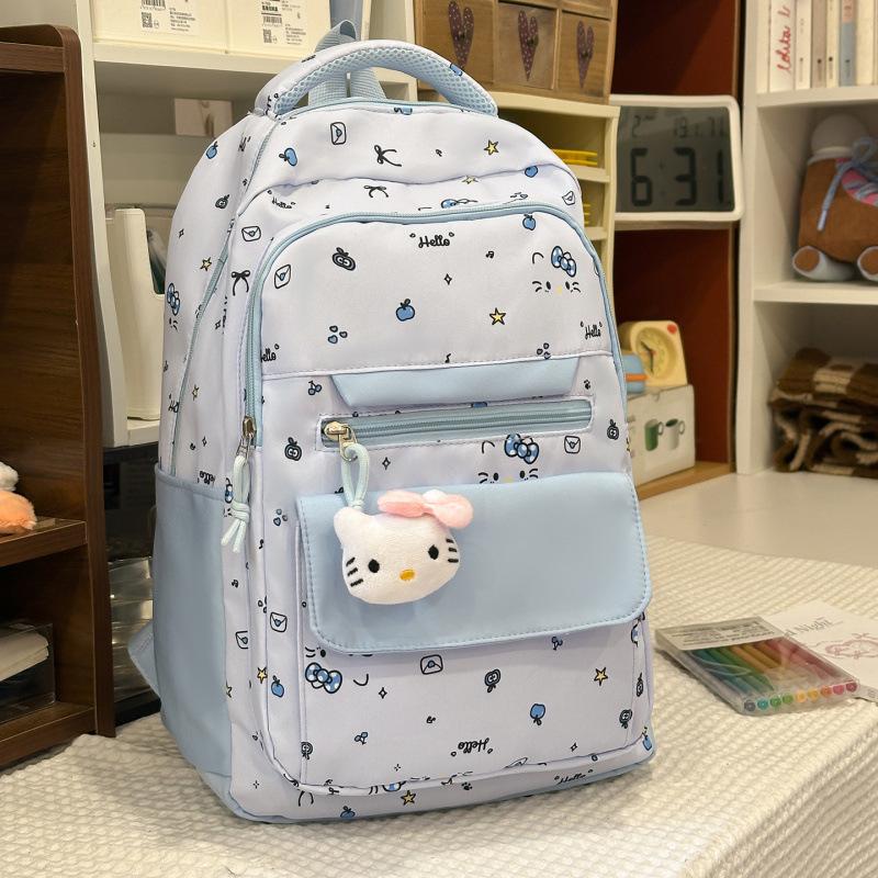 Schoolbag New High-value Korean Backpack Female Student Schoolbag Cute Contrasting Color Lightweight Large-capacity Junior High School High School