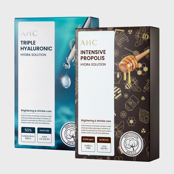 

AHC Mask x 10 sheets, choose 1 of 2 types (Hyaluronic/Propolis) 10 sheets of pure cotton mask propolis