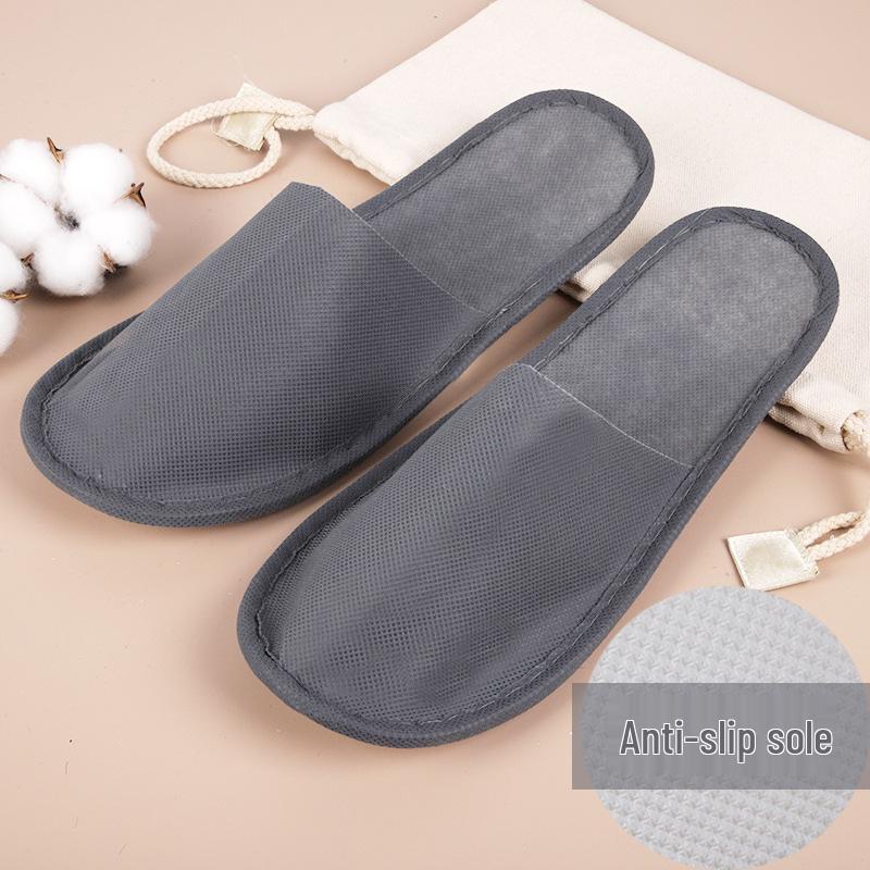 

Роскошные хлопково-льняные тапочки в стиле отеля с нескользящей подошвой для гостей