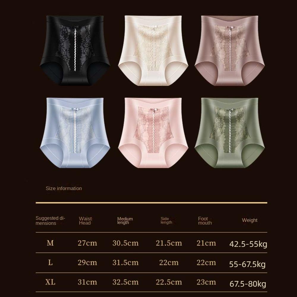 High Waist Panties Postpartum Body Shaper Lace Flower Large Size Seamless Underpants Shapewear Belly Contracting