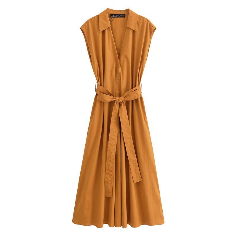 

Kaslead New Arrival Women s Clothing Fashion Style Fashion Casual Poplin Shirt Style Dress 4786137 CHOCOLATE L