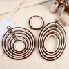Sewing Tool Round Oval Imitation Wood Embroidery Hoops Frame Set Plastic Embroidery Hoop Rings for DIY Cross Stitch Needle Craft