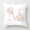 45x45cm Pink Rose 26 Letters Pillowcase Wedding Party Decoration Sofa Car Creative Ornament Couple Home  Cushion Cover