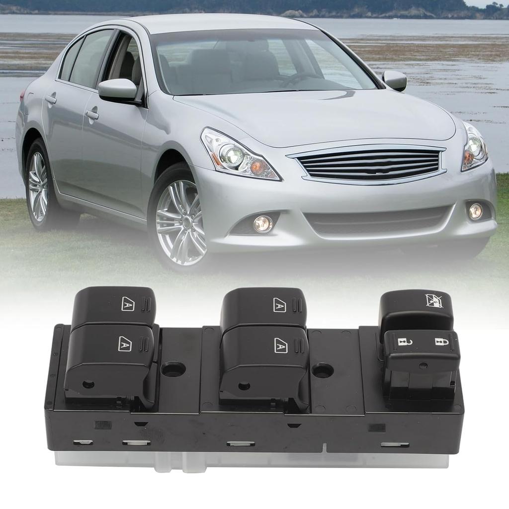 Power Master Window Switch Driver Side Compatible with Infiniti G25 2011-2012, G35 2007-2008, G37 2009-2013, Q40 2015, V6 2.5L 3.5L 3.7L, Replace