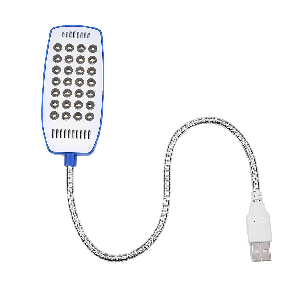 5V Flexible Gooseneck   USB 28 LED Portable Reading Light Computer Lamp With   White