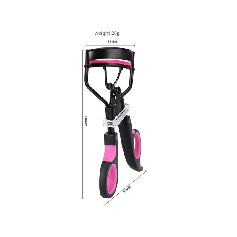 Dual Color Handle Curling Eyelash Clip Artificial Eyelash Assistant Eyebrow Trimmer Steel Needle Portable