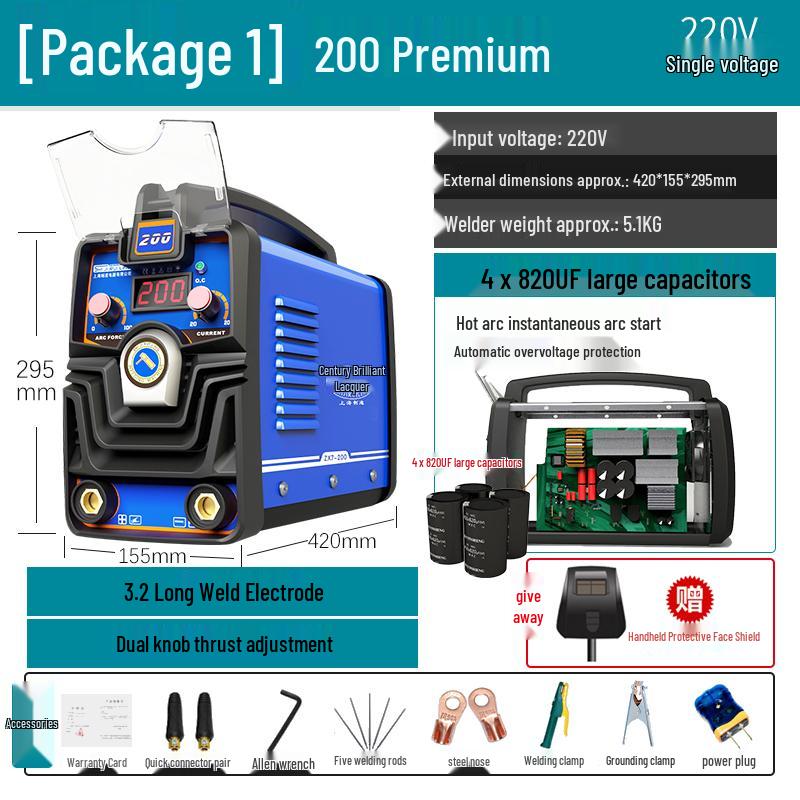 Shijiruiling ZX7200 250, 220V Portable Automatic Mini Household Welder