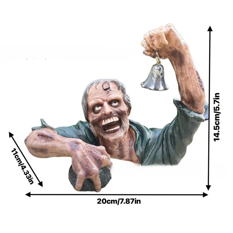Halloweenské zombie figurky, dekorace pro atmosféru dvora a zahrady, špičková a okrajová pryskyřičná řemesla