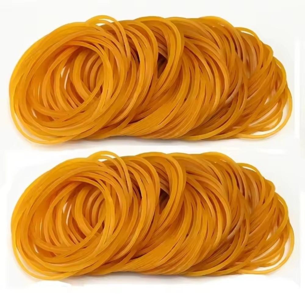 150Pcs High Elastic Elastic Bands Yellow Rubber O Rings New File Fasteners Home Use