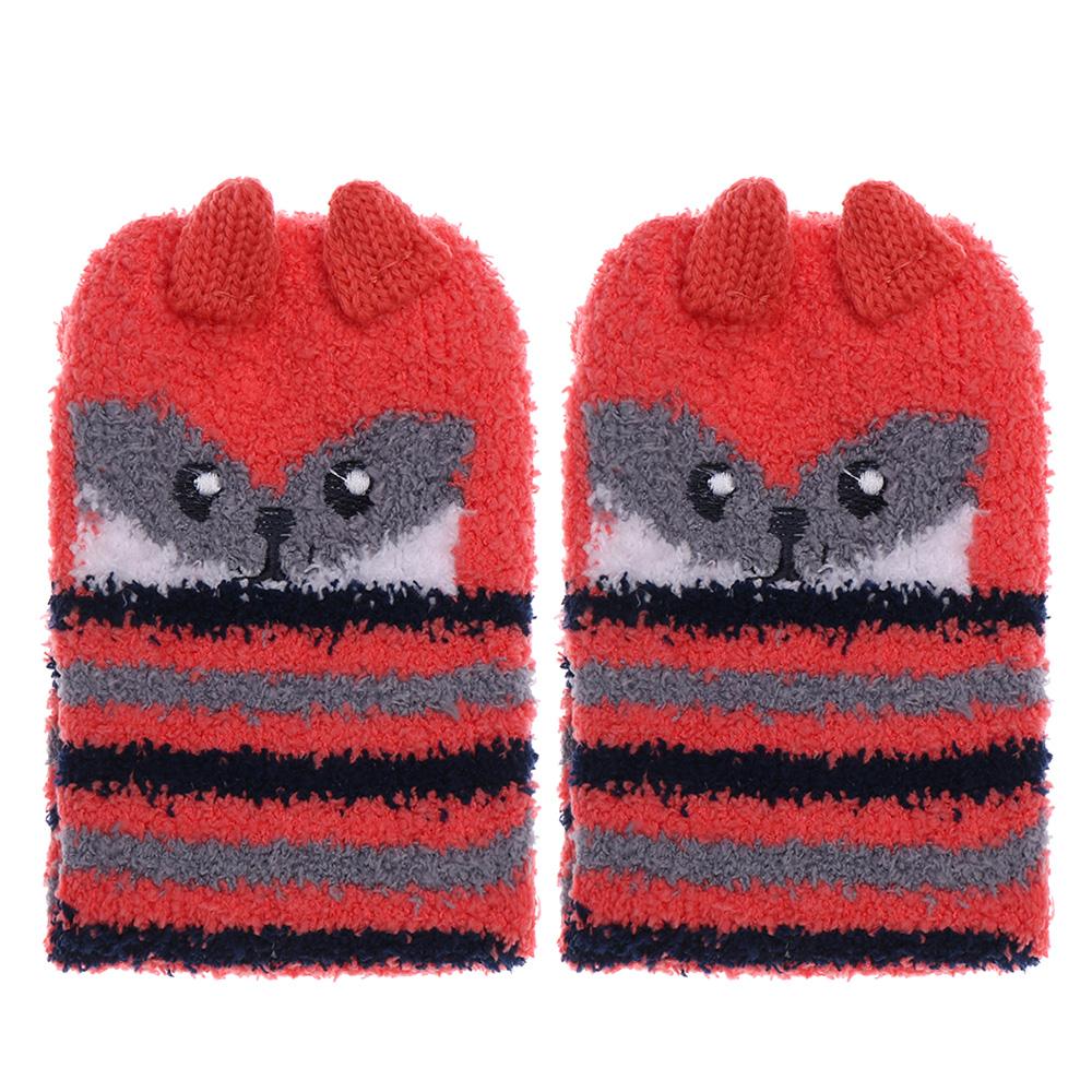 Chaussettes 3D Antidérapantes Moelleuses Hiver Chaud Cadeau avec Boîte Chaussette de Sol Polaire Corail Chaussettes de Noël