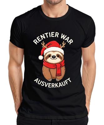 Reindeer Was Sold Out Sloth Christmas Funny Gift Mens T-Shirt-