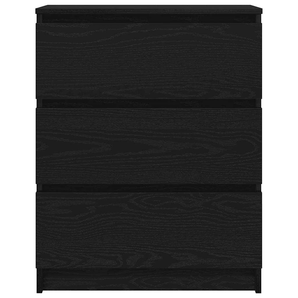 Sideboard in Black Oak Look 60 x 35 x 76 cm Engineered Wood