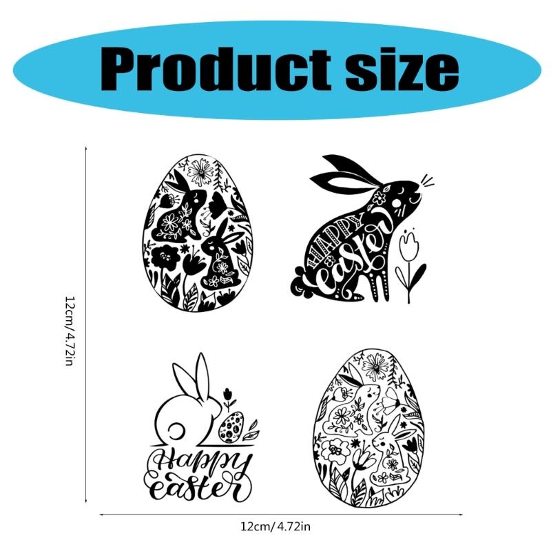 Easter Rabbit Clear Silicone Stamp for DIY Invitation Card Scrapbooking Paper Craft Rubber Stamp Handmade Journaling