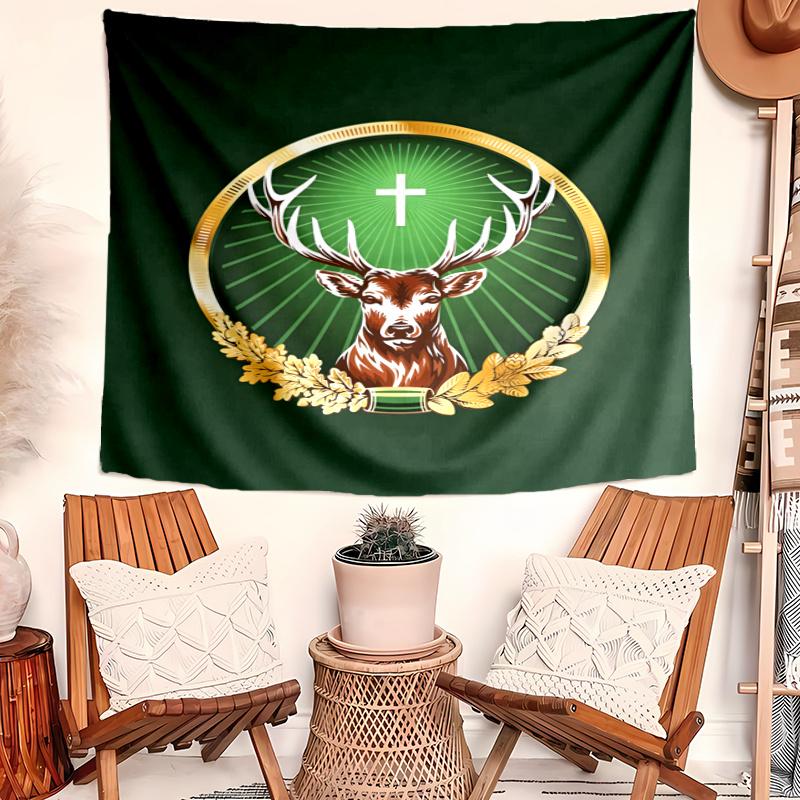 Jägermeister Tapestry Wall Hanging Room Background Cloth Home Decor Beach Mat Yoga Mat Sofa Bed Sheet