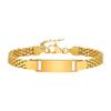 European Stainless Steel Mesh Bracelet: Women's & Children's DIY Engravable Titanium Steel Plate