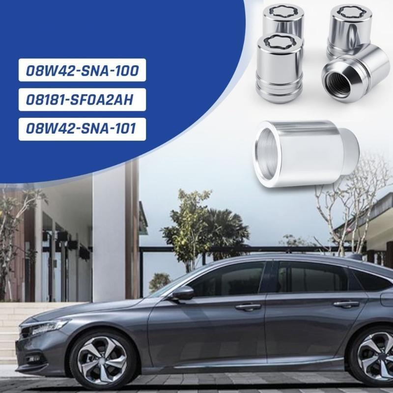 Car High Security Alloy Wheel Lock Lug Nuts Anti Theft Protection Easy Installation 08W42SNA101 08181SF0A2AH 08W42SNA100