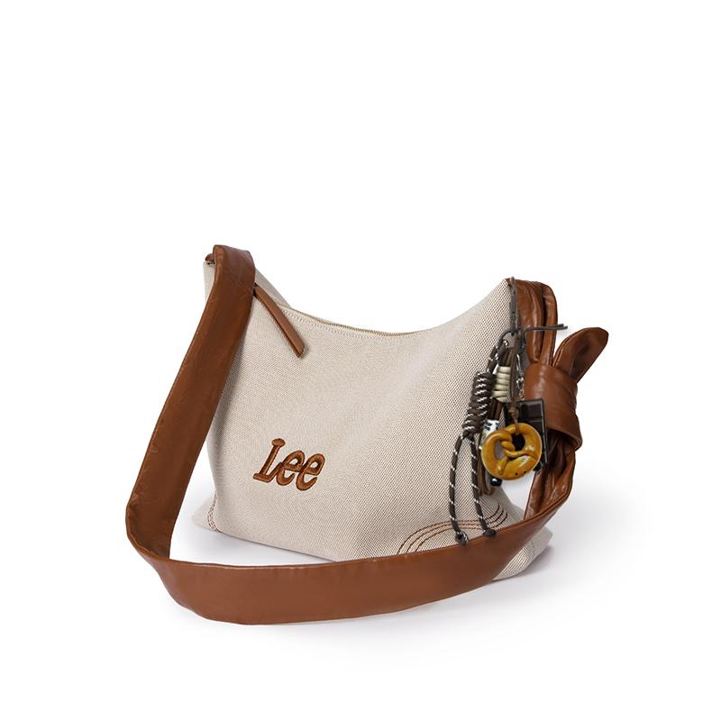 New Lee Fabric+Artificial Leather Shoulder Bag, Crossbody Bag Large Women's Coix Seed LE240072M-905
