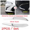 Car Styling Front Bumper Corner Spilitter Strip Cover Decorative Trims Stainless Steel Fit For Lexus ES 2018 - 2025 Exterior