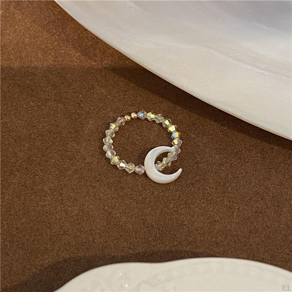 Open Ring, Moon Shaped for Girlfriend Engagements Appointments Dance Parties Valentine'S Day