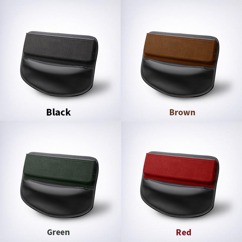 Car Seats Gap Storage Bag Turn Fur Leather Auto Console Side Car Seat Crevice Storage Box Slit Gap Filler Interior Accessories