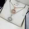 Chopin Side-Drilled Movable Three-Bead Necklace for Women