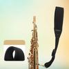 Saxophone Nylon Neck Strap with Thick Soft Padded Adjustable Buckle Black Hook for Baritone Alto Tenor Soprano Sax