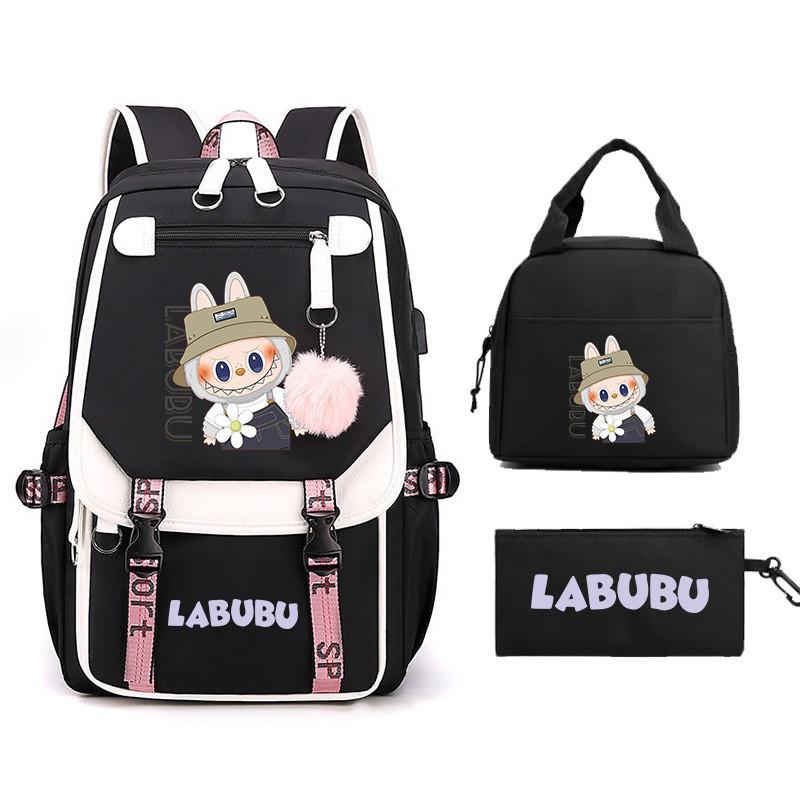 Capacity Large Childrens Backpack With Cartoon And Letter Designs Print