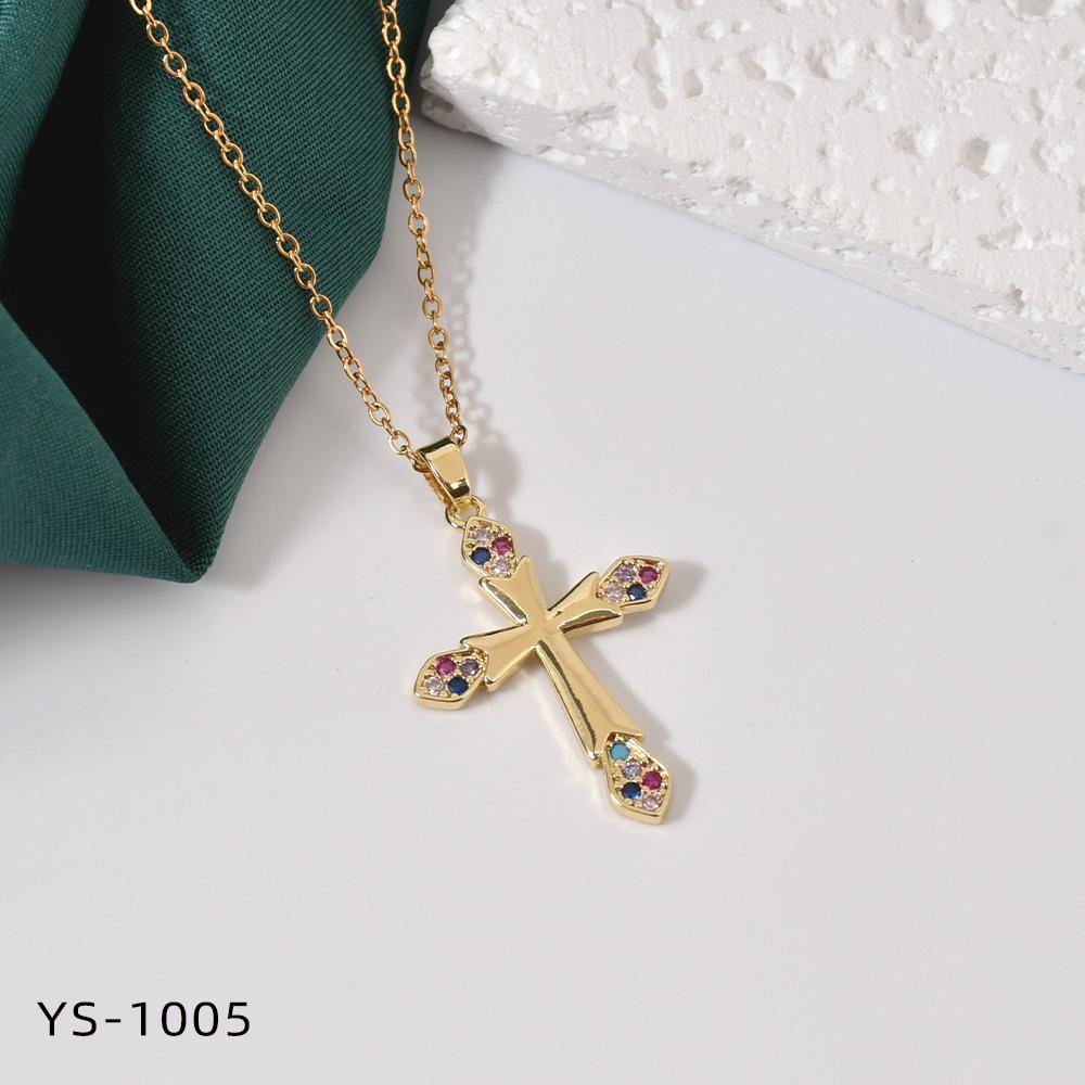Fashion Trendy Titanium Steel Cross Necklace Women Luxury Versatile Accessory