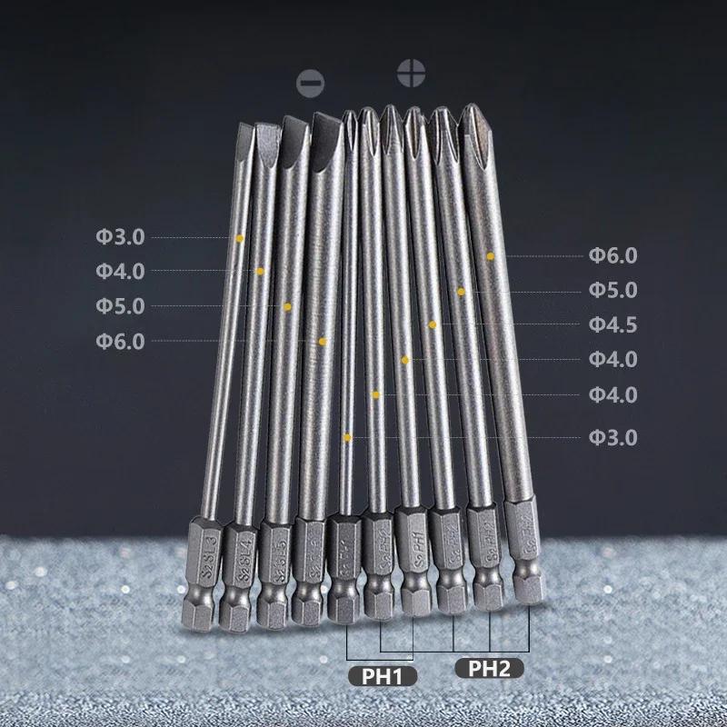 Schraubendreher-Set, starker magnetischer Batch-Kopf aus Stahl, Schlitz- und Kreuzschlitzschraubendreher-Bits, Autoreparatur-Dienstprogramm, Elektrowerkzeug-Zubehör