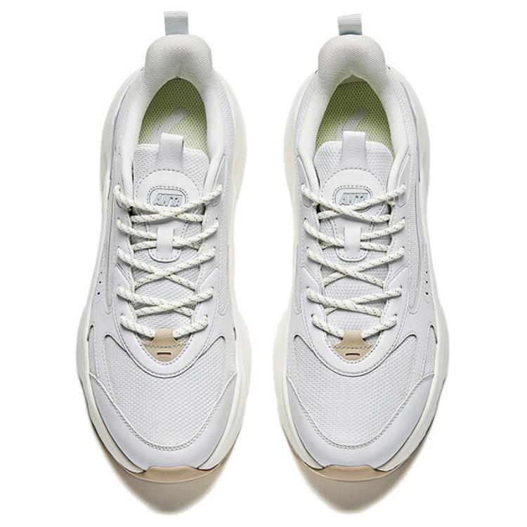 New Anta Abrasion Resistant Slip Resistant Low Top Casual Shoes Men's Gray 112448812-3