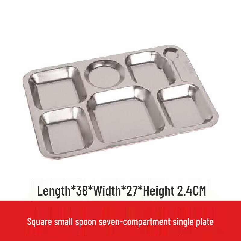 Stainless Steel Compartmentalized Canteen Plate