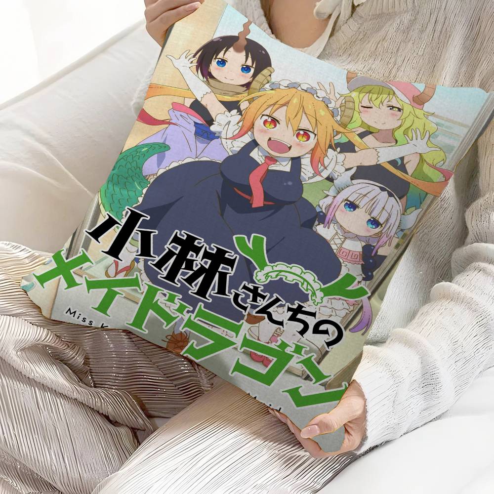 Miss Kobayashis Dragon Maid Cm Cushion Cover Pillow Cover Decor Pillowcase Home Pillowcase for Couch Pillow