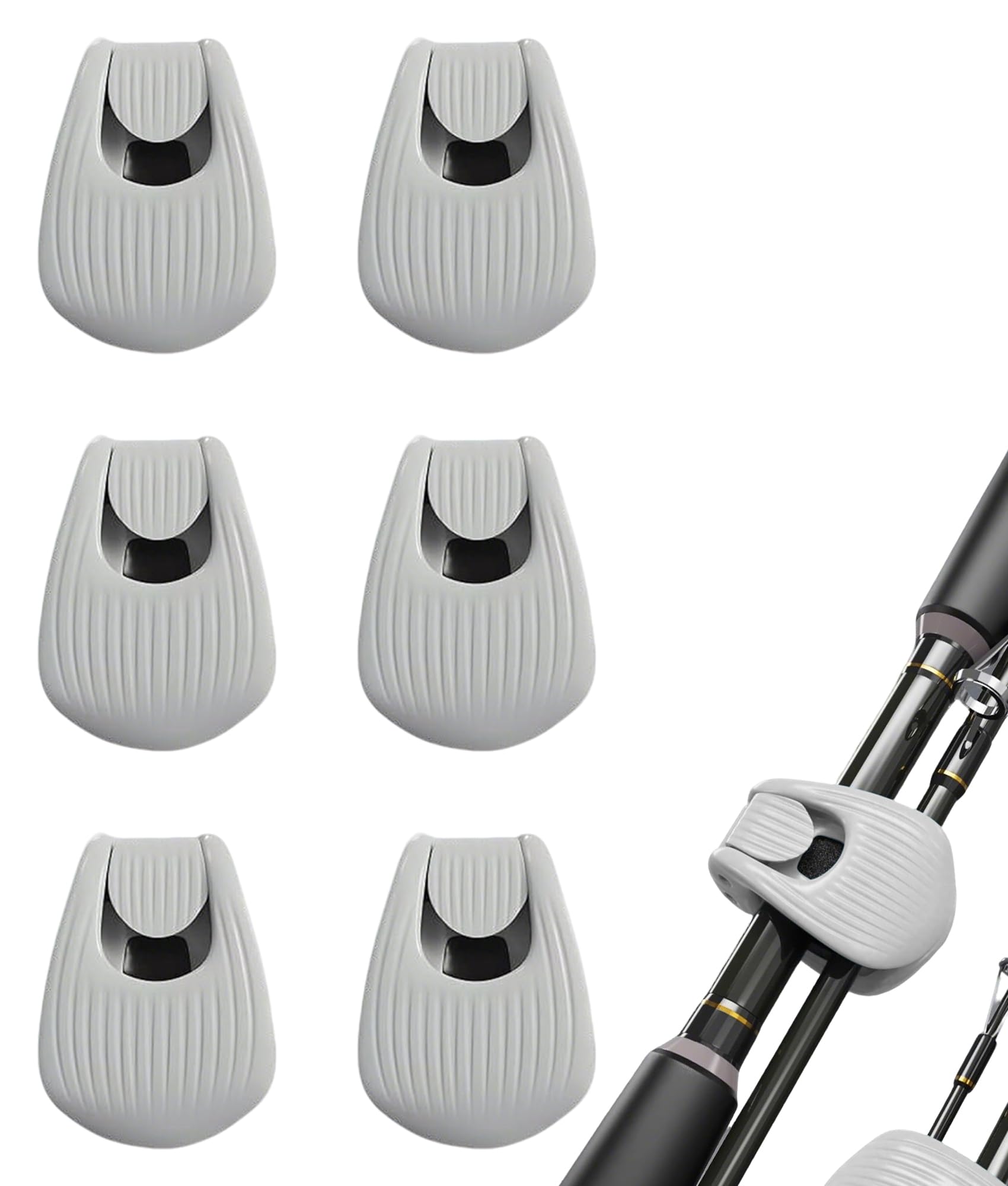 Fishing Rod Chestnut Set of 6 Fishing Rod Anti-Fall Rod