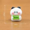 Collection Of 4 Funny Cartoon Animal Figurines With Emotional Signs For Enhancing Kids Room And Office Desktop Decors