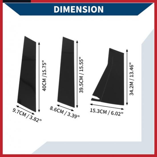 6 Pcs Door Pillar Window Trim  for Honda HRV -2024 Black New