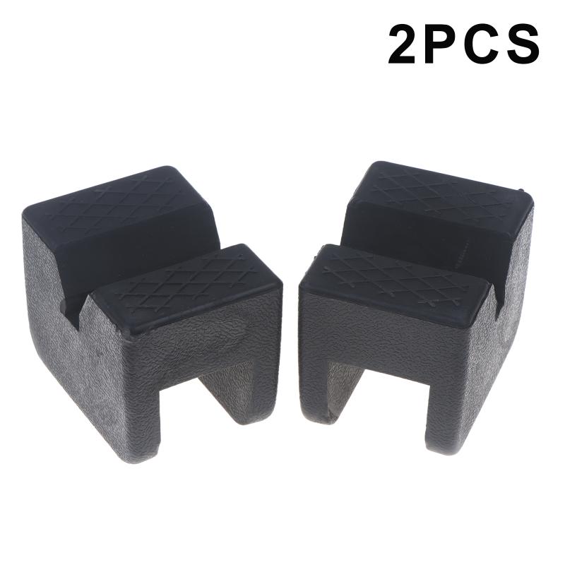 Car Jack Rubber Pad Car Slotted Lift Jack Stand Rubber Pads Universal Repair Tools Frame Protector Adapter Jacking Tools 1/2Pcs