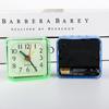 Mute Mini Table Clock Transparent Square  Alarm Clock Fashion   Student Gift