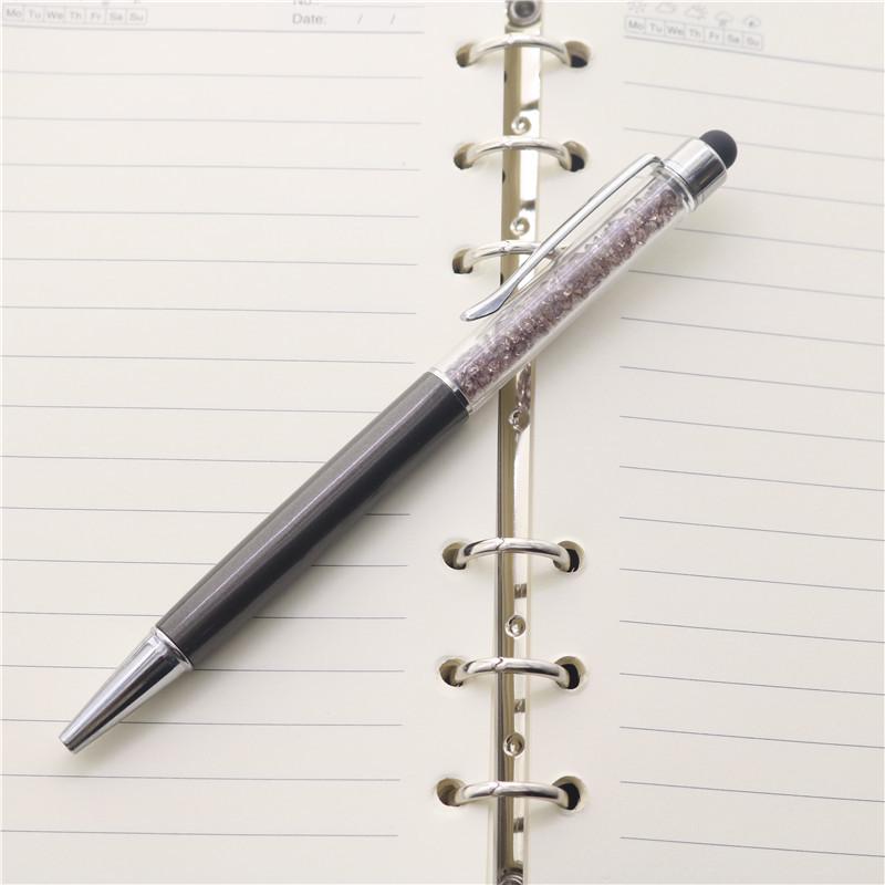 Shuo Lei Kristallen Stylus Pen: Metalen balpen met diamanten accent