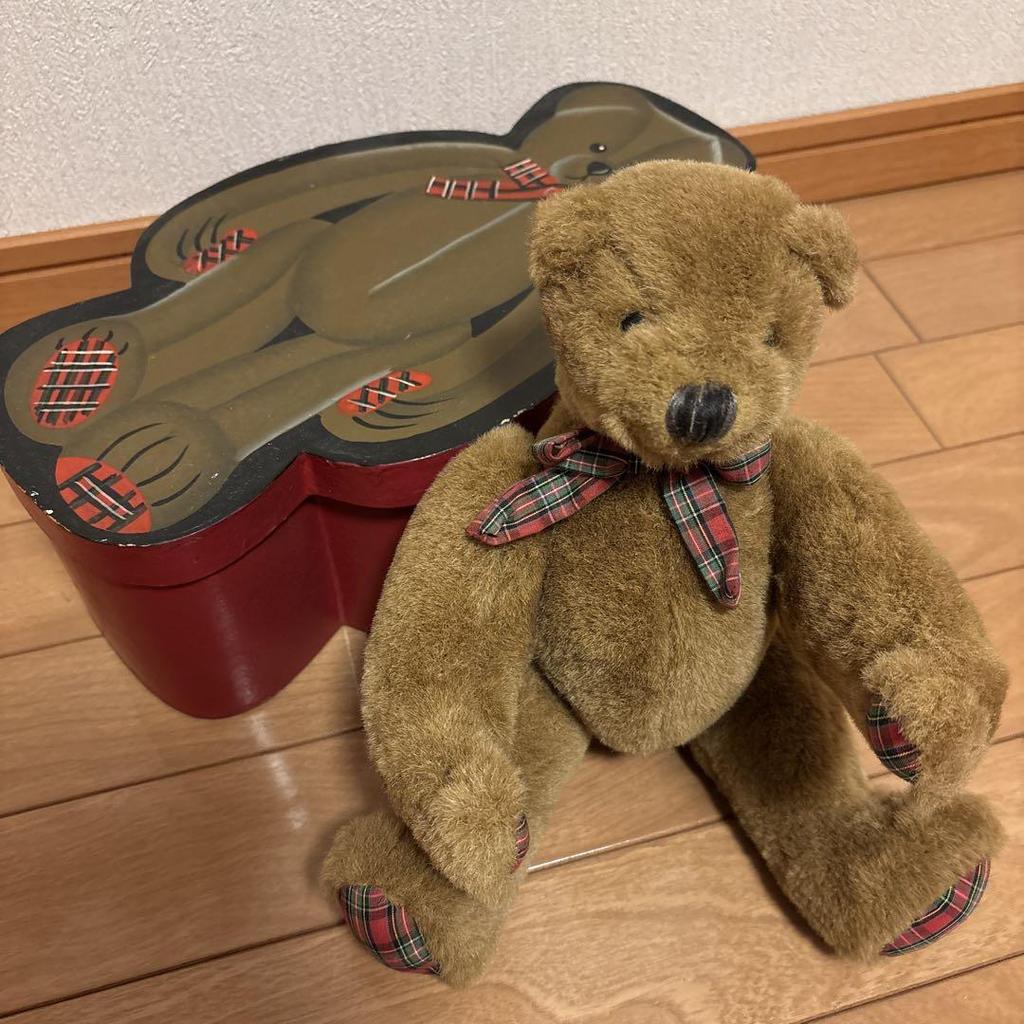 [USED] Checkered Teddy Bear In a Special Box